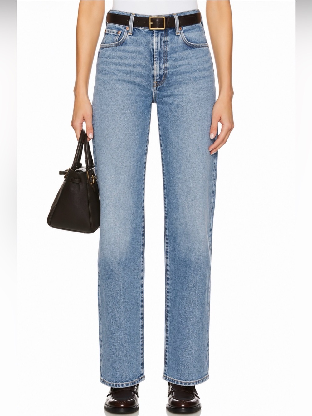 Agolde Harper Relaxed Straight Leg Jeans Denim Blue Size 32 Forum